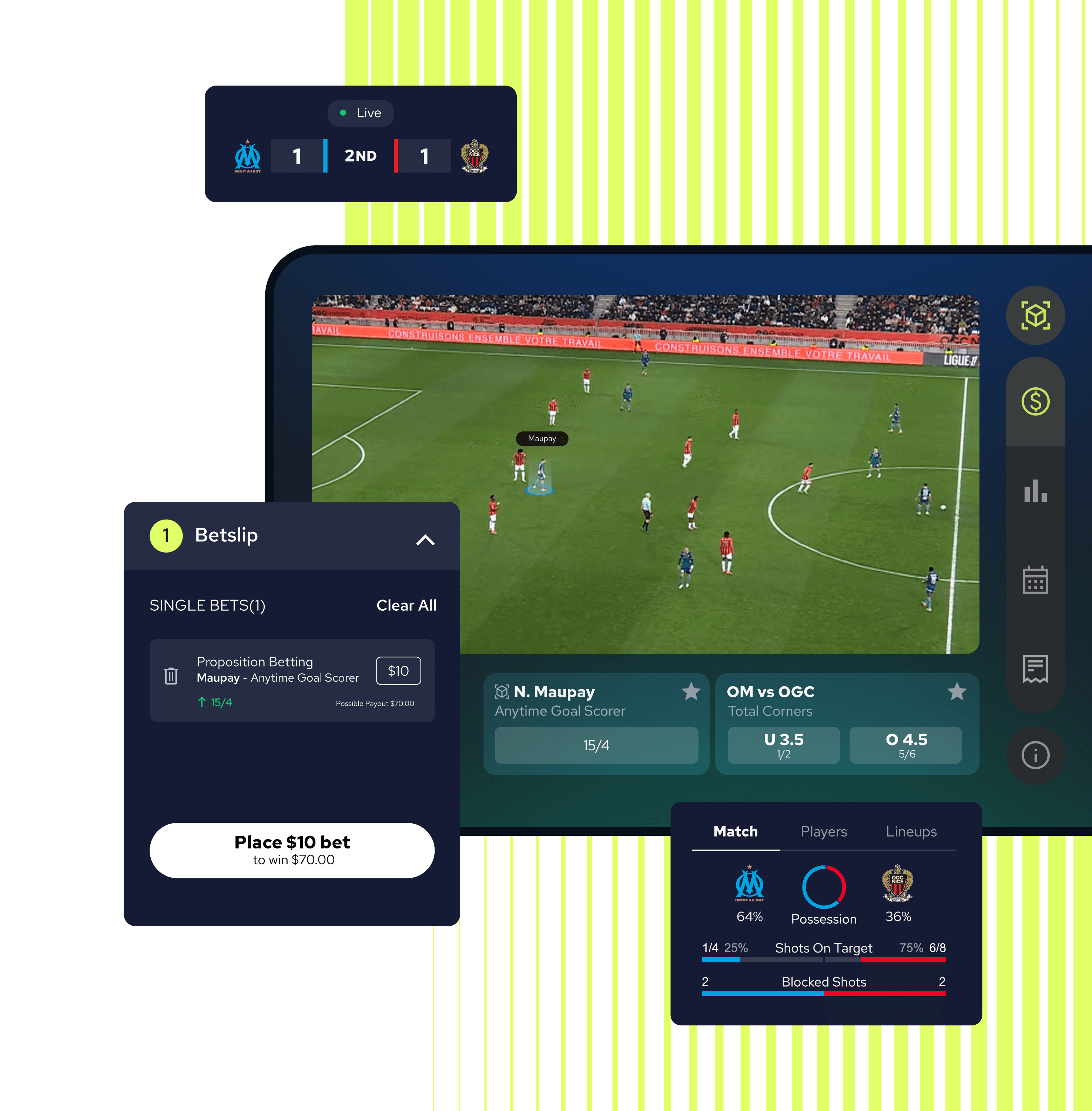 BetVision in-play sports betting